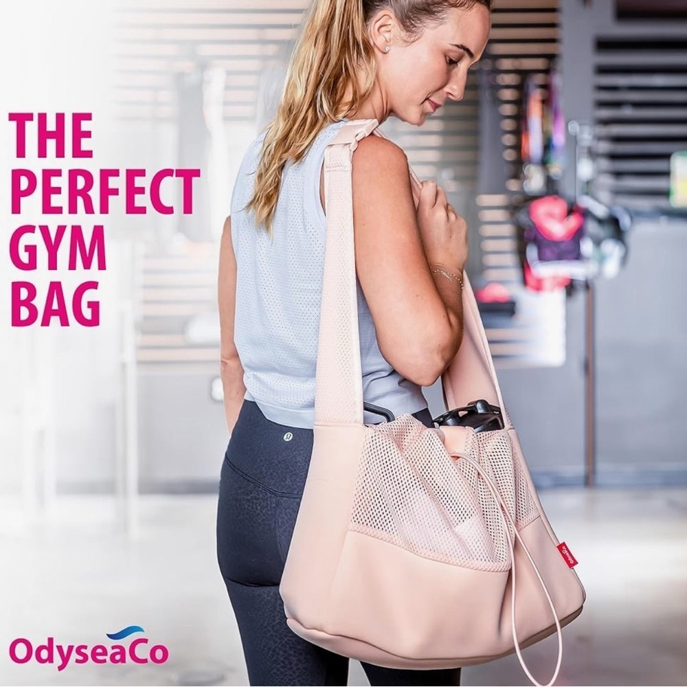 Odyssey Pink Beach Gym Bag for Women - Crossbody Workout Bags for Women